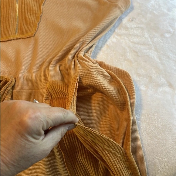 POL NWT Women's Tan/Orange Jumpsuit with Hood for casual wear size M - Picture 7 of 9